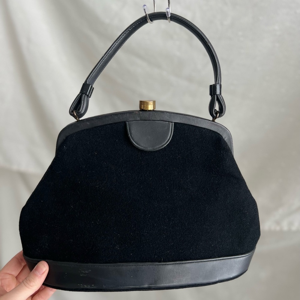 Vintage Soure Handbag Wool Felted 1950s